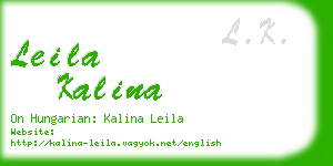 leila kalina business card